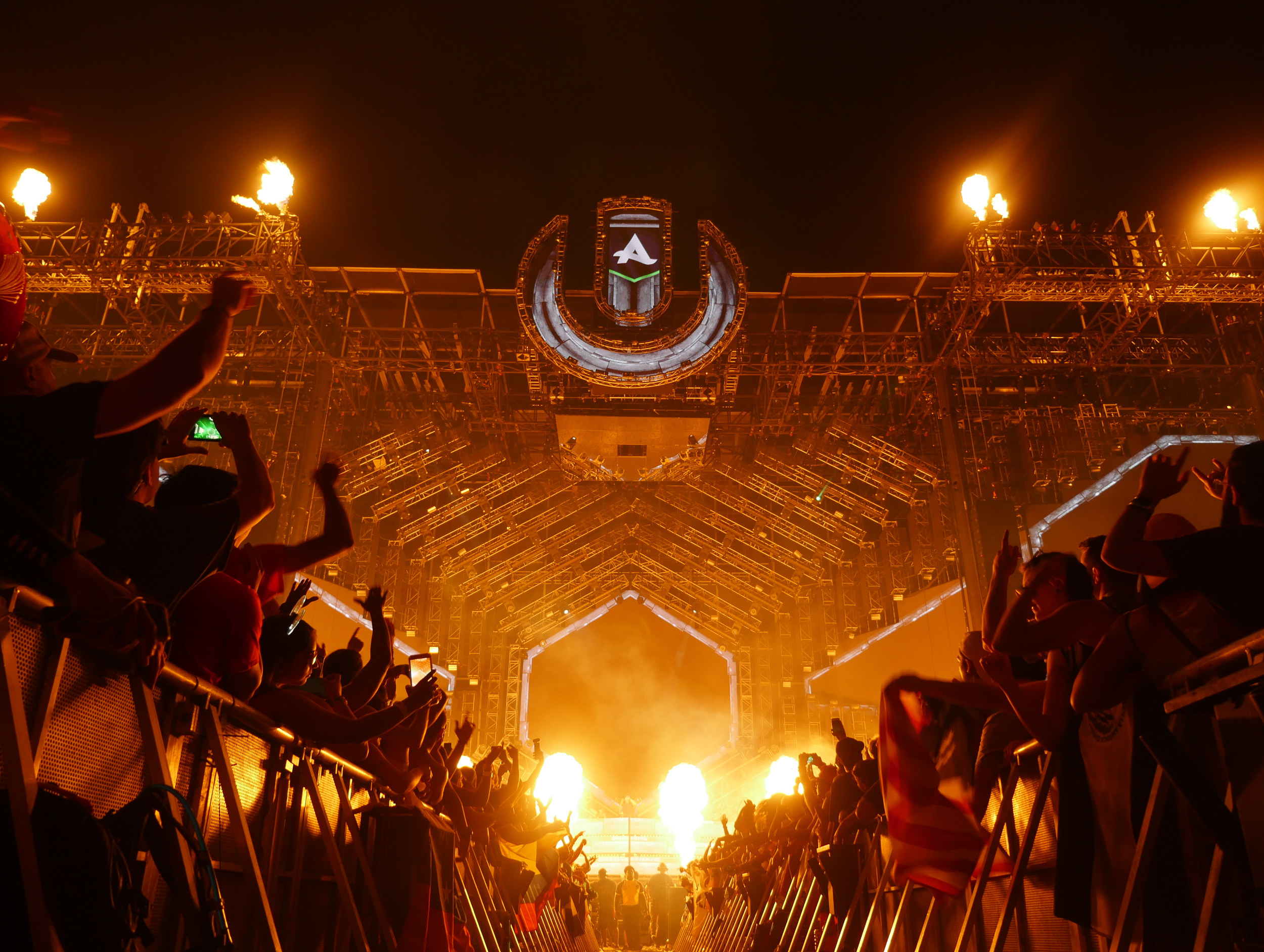 Festival stage setup