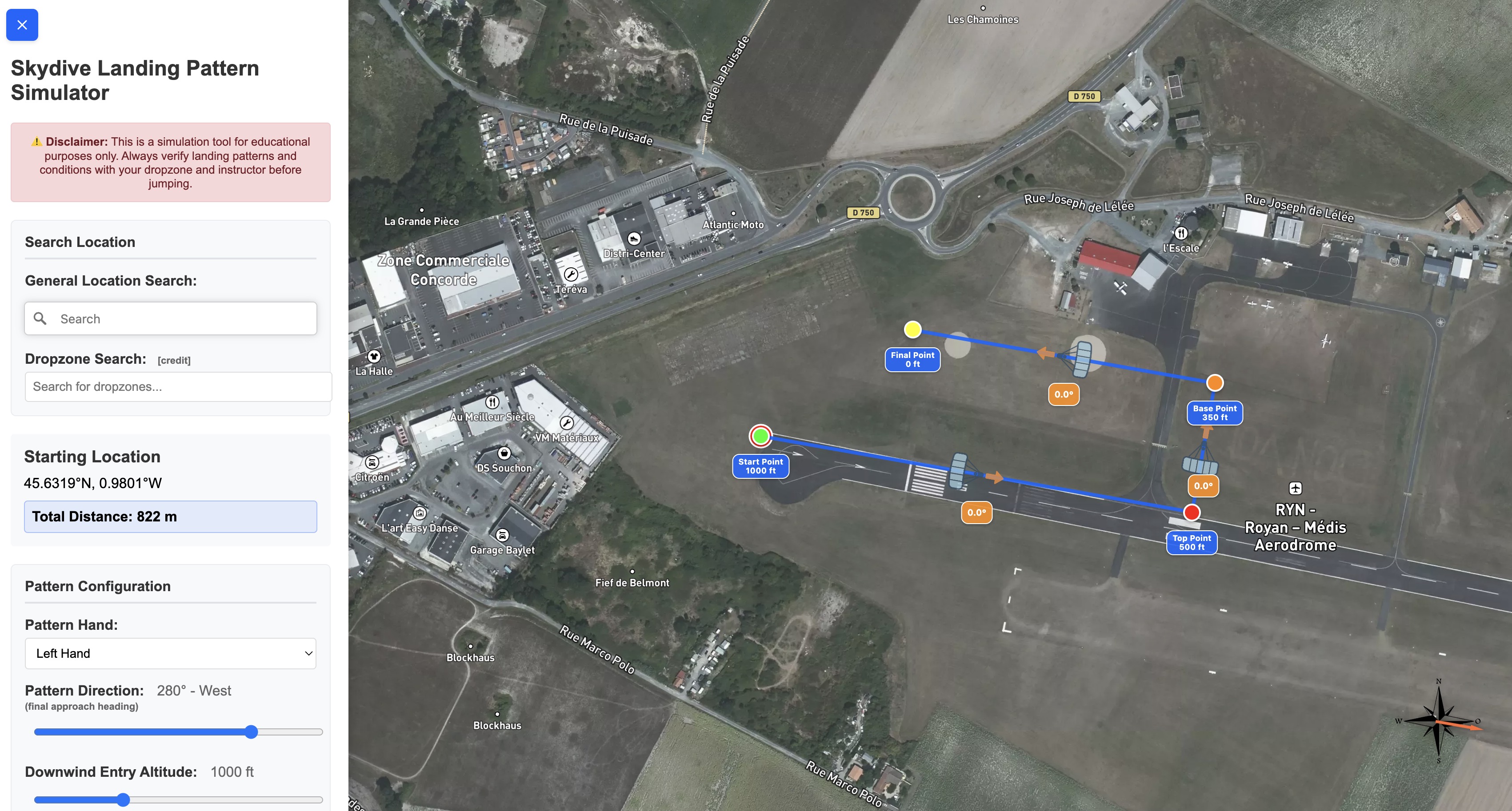 Skydive Landing Pattern
